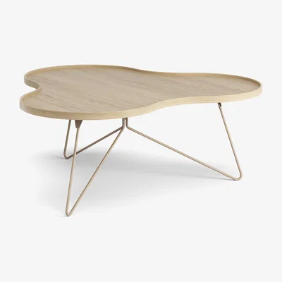 Nordic Nest Swedese Flower mono table 107x114 cm H45 Oak lacquered-nutmeg RAL1019