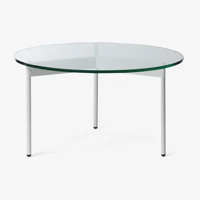 Nordic Nest Warm Nordic From Above coffee table Ø72 cm white base Clear
