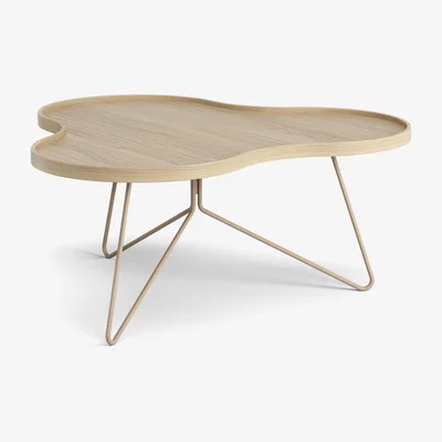Nordic Nest Swedese Flower mono table 84x90 cm H39 Oak lacquered-nutmeg RAL1019