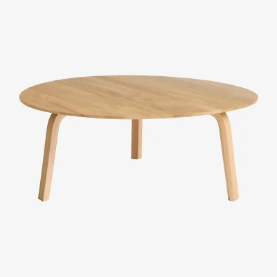 Nordic Nest HAY Bella coffee table Lacquered oak Ø80x32 cm