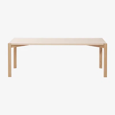 Nordic Nest Anton coffee table 50x125 cm White pigmented oak
