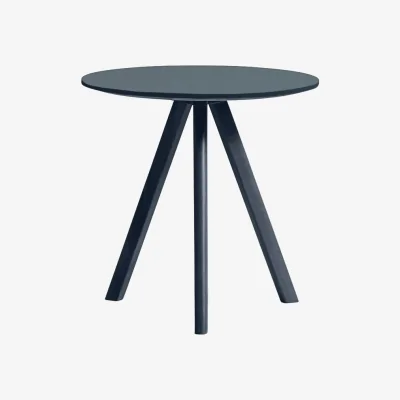 Nordic Nest HAY CPH20 2.0 coffee table Ø50 cm Smokey blue linoleum-Deep blue
