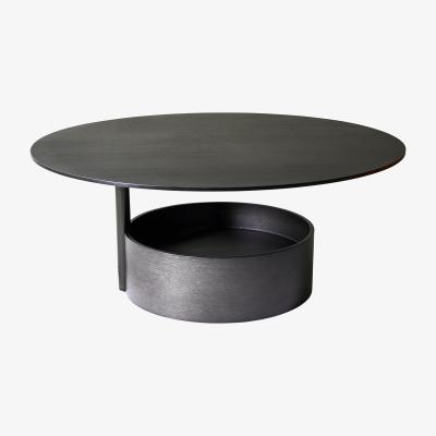Nordic Nest Maze Parasol L coffee table Ø90 cm Dark stained oak