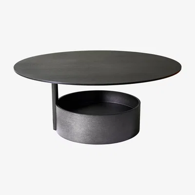 Nordic Nest Maze Parasol L coffee table Ø90 cm Dark stained oak