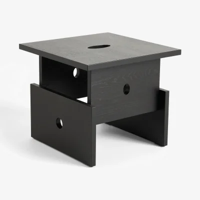 Nordic Nest HAY Wood Box coffee table Black lacquered oak