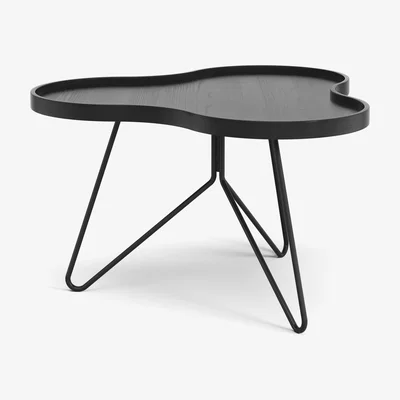 Nordic Nest Swedese Flower mono table 62x66 cm H39 cm Ash black glazed