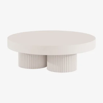 Nordic Nest NORR11 Gear coffee table Chalk Ø120 cm