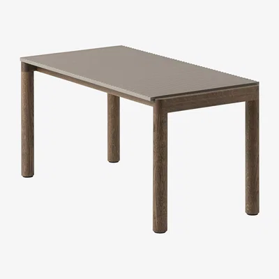 Nordic Nest Muuto Couple 1 Wavy coffee table 40x84x40 cm Taupe-dark oiled oak