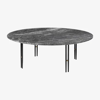 Nordic Nest Gubi IOI coffee table Grey emperador marble ø110 black base