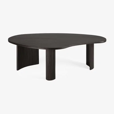 Nordic Nest Ethnicraft Boomerang coffee table Mahogany dark brown 125x75 cm