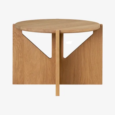 Nordic Nest Kristina Dam Studio Simple coffee table Ø52 cm Warm lacquered oak