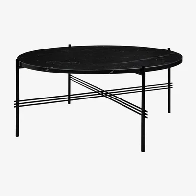 Nordic Nest Gubi TS Round coffee table Black marquina marble ø80 black stand