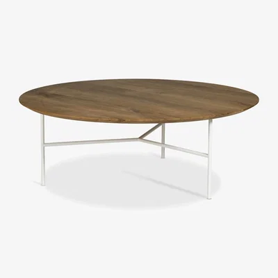 Nordic Nest Mavis Tribeca coffee table oak oil rustic white legs ø110