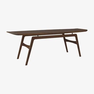 Nordic Nest Warm Nordic Surfboard Coffee Table Walnut