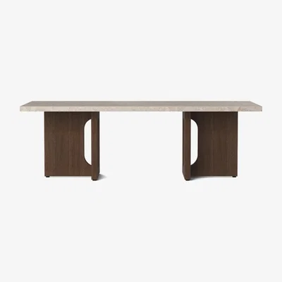 Nordic Nest Audo Copenhagen Androgyne lounge table Sand/kunis breccia dark stained oak legs