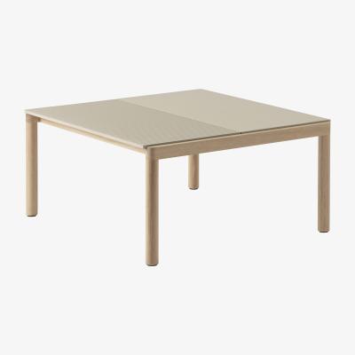 Nordic Nest Muuto Couple 1 Plain-1 Wavy coffee table 80x84x40 cm Sand-oak