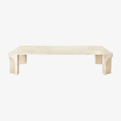 Nordic Nest Gubi Doric coffee table 80x140 cm Neutral white-travertine