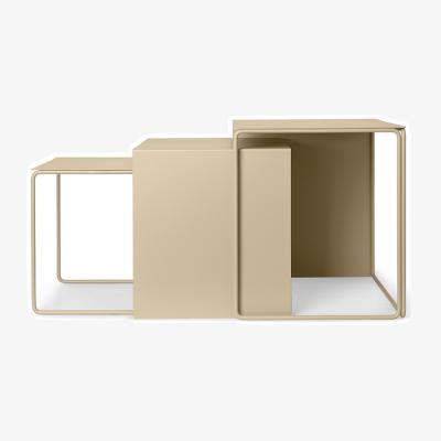 Nordic Nest ferm LIVING Cluster coffee table set Cashmere 3-pieces