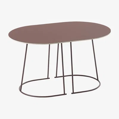 Nordic Nest Muuto Airy Coffee table oval Plum nanolaminate small
