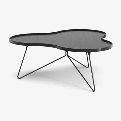 Nordic Nest Swedese Flower mono table 107x114 cm H45 cm Ash black glazed