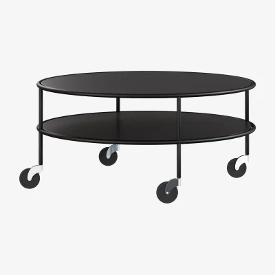 Nordic Nest Lammhults Chicago coffee table Black laminate Ø90 cm