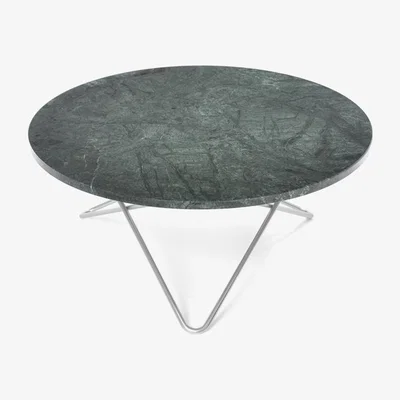 Nordic Nest OX Denmarq O Table coffee table marble green. stainless steel stand
