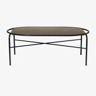 Nordic Nest Warm Nordic Secant oval coffee table granite Antique brown