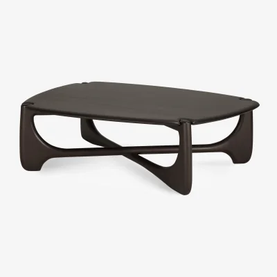 Nordic Nest Ethnicraft PI coffee table Dark brown mahogany 134x97 cm