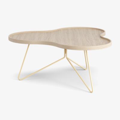 Nordic Nest Swedese Flower mono table 84x90 cm H39 cm Oak white pigmented