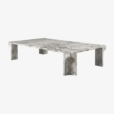 Nordic Nest GUBI Doric coffee table Stormy Gray marble 140x80 cm