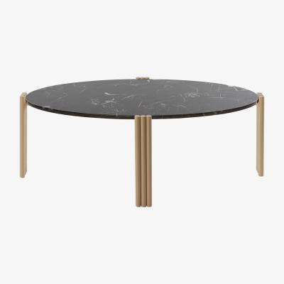 Nordic Nest AYTM Tribus coffee table oval 92.4 x 47.6 x 35 cm Light Sand-black