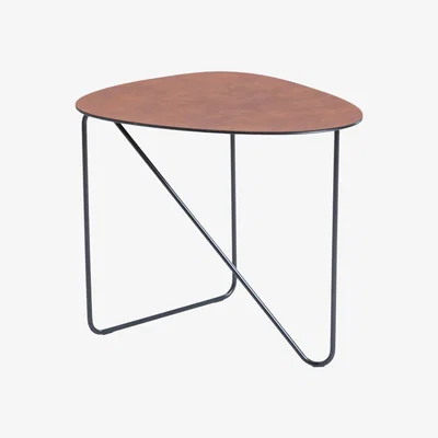 Nordic Nest LIND DNA Curve Coffee table Leather cognac bull l