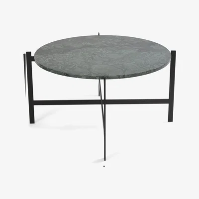 Nordic Nest OX Denmarq Deck coffee table marble green. black stand