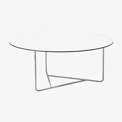 Nordic Nest SMD Design Tellus coffee table White chrome stand h41 d100