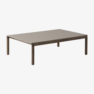 Nordic Nest Muuto Couple 3 Plain coffee table 120x84x35 cm Taupe-dark oiled oak