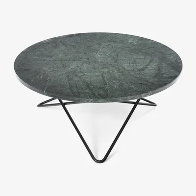Nordic Nest OX Denmarq O Table coffee table marble green. black laquered stand