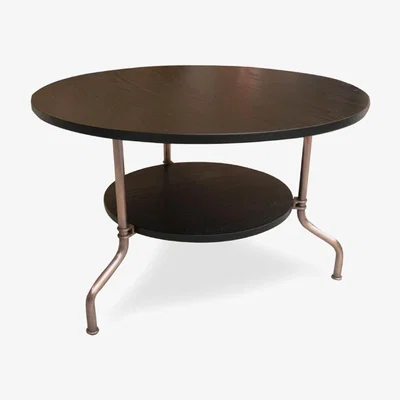 Nordic Nest Källemo Sven coffee table Black-stained ash with copper-finished base