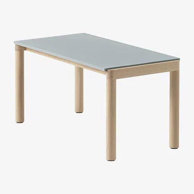 Nordic Nest Muuto Couple 1 Plain coffee table 40x84x40 cm Pale blue-oak