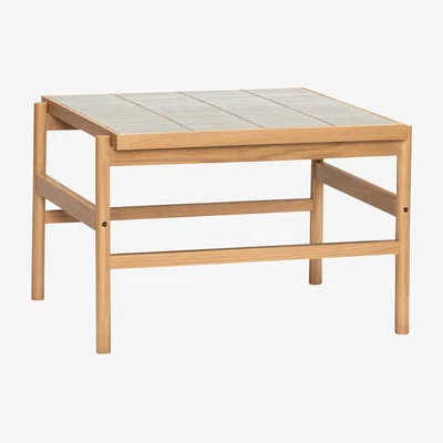 Nordic Nest Hübsch Tile coffee table Oak Mint