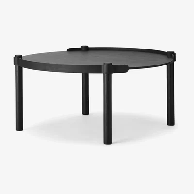 Nordic Nest Cooee Design Woody table Ø80 cm Black stained oak