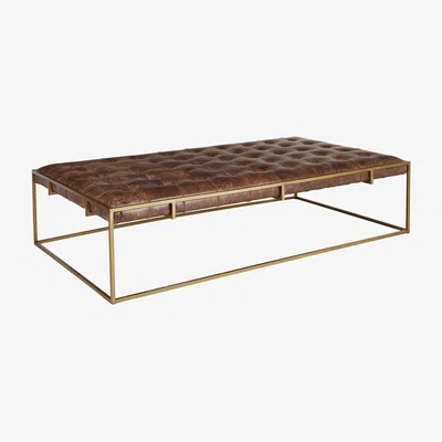 OKA OKA, Wallace Coffee Table/Ottoman - Aged Hazelnut, Ottoman