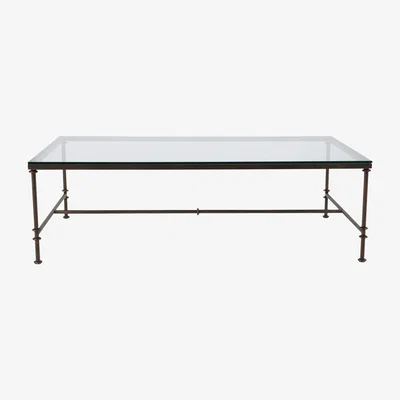 OKA Pompidou Metal and Glass Coffee Table, Large - Metal