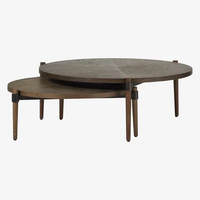 OKA Garasu Nested Coffee Tables Set of Two