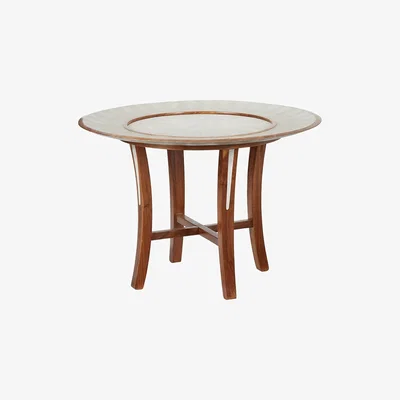 OKA Hengsha Coffee Table Small - Taupe/Nut Brown