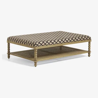OKA OKA, Gwendolen Coffee Table - Serigraph Black/Natural, Coffee Tables, Linen