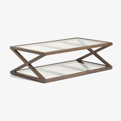 OKA OKA, Small Marylebone Coffee Table - Espresso, Coffee Tables, Rubber Wood