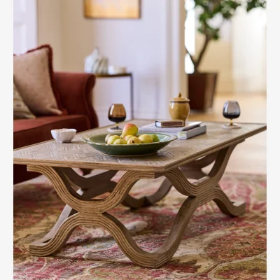 OKA OKA, Chengdu Coffee Table - Washed Elm, Coffee Table