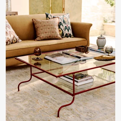 OKA OKA, Yulan Coffee Table - Chinese Red, Coffee Table