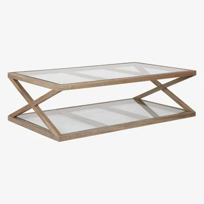 OKA Marylebone Solid Oak Coffee Table, Small - Weathered Oak