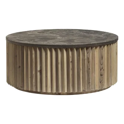 OKA Melodeon Coffee Table - Distressed Grey/Stone